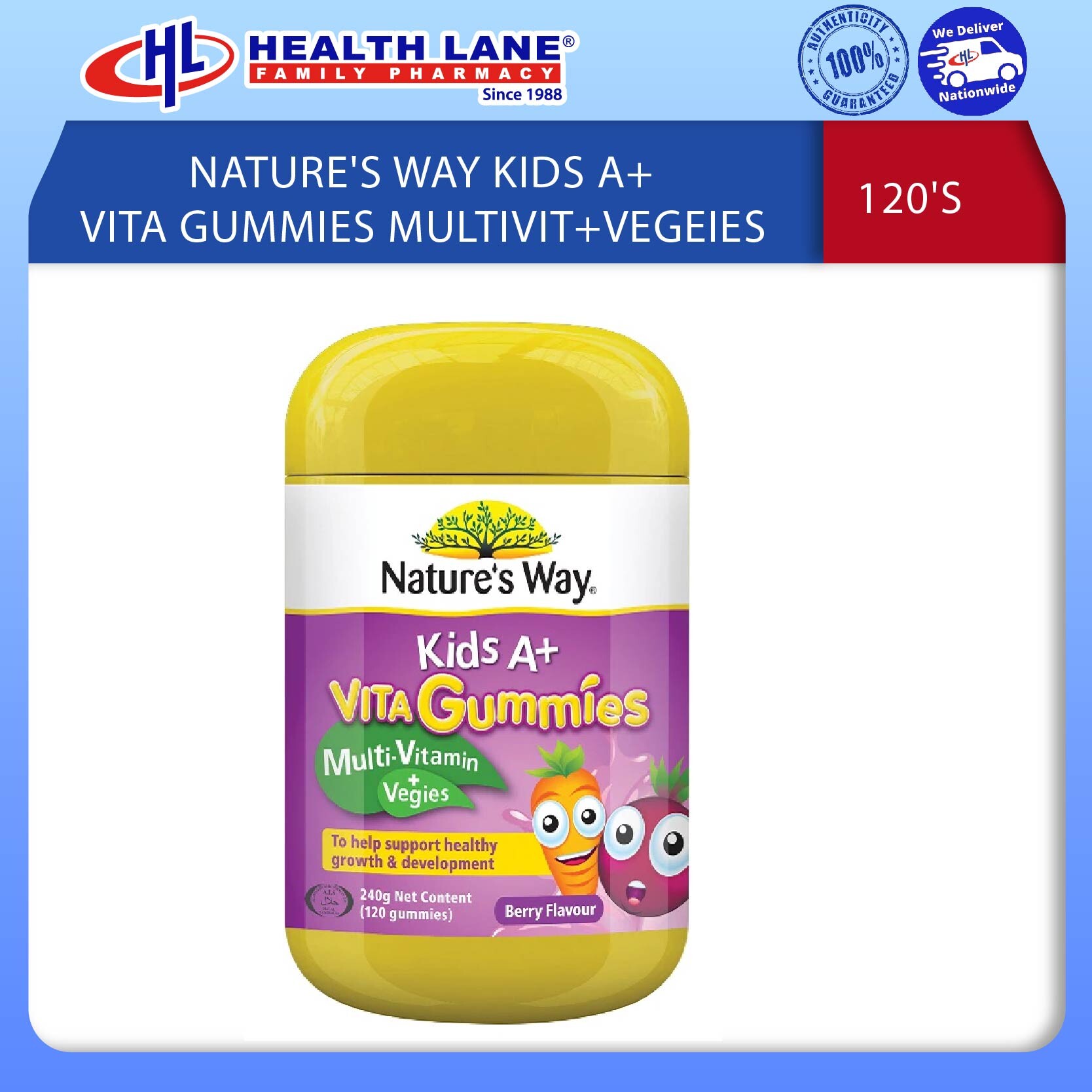 NATURE'S WAY KANAK-KANAKS A+ VITA GUMMIES MULTIVIT+SAYUR 120'S